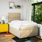 Preview: Boxspringbett mit Matratze Creme 120x190 cm Stoff