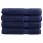 Preview: Premium Handtücher SOLUND 4 Stk. Marineblau 100x200 cm 600 g/m²