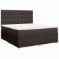 Preview: Boxspringbett mit Matratze Dunkelbraun 180x200 cm Stoff