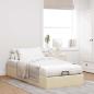 Preview: Ottoman-Bett ohne Matratze Creme 80x200 cm Stoff