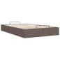 Preview: Ottoman-Bett ohne Matratze Dunkelbraun 120x200 cm Stoff