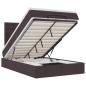Preview: Ottoman-Bett mit Matratze & LEDs Dunkelbraun 120x200 cm Stoff