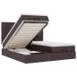 Preview: Ottoman-Bett mit Matratzen & LEDs Dunkelbraun 180x200 cm Stoff