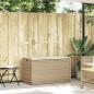 Preview: ARDEBO.de - Outdoor-Sitzbank mit Stauraum und Kissen Beige 100 cm