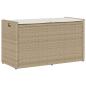 Preview: Outdoor-Sitzbank mit Stauraum und Kissen Beige 100 cm