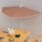 Preview: ARDEBO.de - Halb-Sonnenschirm mit Mast 180x90 cm Terrakottarot