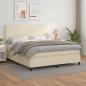 Preview: ARDEBO.de - Boxspringbett mit Matratze Creme 160x200 cm Kunstleder