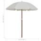 Preview: Sonnenschirm mit Stahl-Mast 180 cm Sandweiß