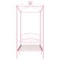 Preview: Himmelbett-Gestell Rosa Metall 90 x 200 cm