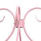 Preview: Himmelbett-Gestell Rosa Metall 90 x 200 cm