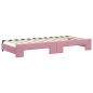Preview: Tagesbett Ausziehbar Rosa 90x200 cm Samt