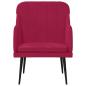 Preview: Sessel Weinrot 63x76x80 cm Samt