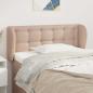 Preview: ARDEBO.de - Kopfteil mit Ohren Cappuccino-Braun 83x23x78/88 cm Kunstleder