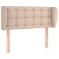 Preview: Kopfteil mit Ohren Cappuccino-Braun 83x23x78/88 cm Kunstleder