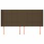 Preview: Kopfteil mit Ohren Dunkelbraun 183x16x118/128 cm Stoff