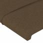 Preview: Kopfteil mit Ohren Dunkelbraun 183x16x118/128 cm Stoff