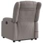 Preview: Elektrischer Massagesessel mit Aufstehhilfe Taupe Stoff