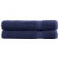 Preview: Premium Handtücher SOLUND 2 Stk. Marineblau 100x200 cm 600 g/m²