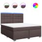 Preview: Boxspringbett mit Matratze Dunkelbraun 180x200 cm Stoff