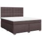 Preview: Boxspringbett mit Matratze Dunkelbraun 180x200 cm Stoff