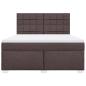 Preview: Boxspringbett mit Matratze Dunkelbraun 180x200 cm Stoff