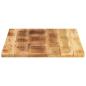 Preview: Tischplatte 80x60x1,5 cm Rechteckig Raues Massivholz Mango