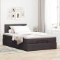 Preview: Ottoman-Bett mit Matratze Dunkelbraun 120x200 cm Stoff