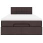 Preview: Ottoman-Bett mit Matratze Dunkelbraun 120x200 cm Stoff