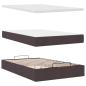 Preview: Ottoman-Bett mit Matratze Dunkelbraun 120x200 cm Stoff