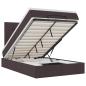 Preview: Ottoman-Bett mit Matratze & LEDs Dunkelbraun 120x200 cm Stoff