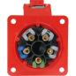Preview: JÄGER SIROX CEE-Anbaudose IP44, 5-polig, 400 V, 6 h, gerade 32 A 70 x 70 mm SiRoX
