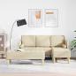 Preview: ARDEBO.de - Sofa Set 2 stk. Creme Polyester