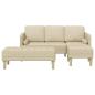 Preview: Sofa Set 2 stk. Creme Polyester