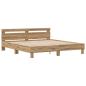 Preview: Bettrahmen Artisan-Eiche 200 x 200 cm Holzwerkstoff