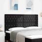 Preview: ARDEBO.de - LED Kopfteil mit LED-Lichtleisten Schwarz 180 cm Samt