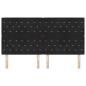 Preview: LED Kopfteil mit LED-Lichtleisten Schwarz 180 cm Samt