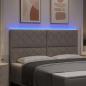 Preview: LED Kopfteil Taupe Stoff