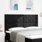 Preview: ARDEBO.de - LED Kopfteil Schwarz 180 cm Samt