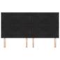 Preview: LED Kopfteil Schwarz 180 cm Samt