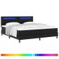 Preview: Boxspringbett mit Kopfteil Schwarz 180 x 200 cm Kunstleder