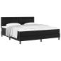 Preview: Boxspringbett mit Kopfteil Schwarz 180 x 200 cm Kunstleder