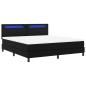 Preview: Boxspringbett mit Kopfteil Schwarz 180 x 200 cm Kunstleder