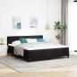 Preview: ARDEBO.de - Boxspringbett mit Matratze Schwarz 180 x 200 cm Samt