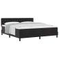 Preview: Boxspringbett mit Matratze Schwarz 180 x 200 cm Samt