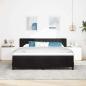 Preview: Boxspringbett mit Matratze Schwarz 180 x 200 cm Samt