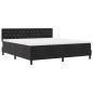 Preview: Boxspringbett mit Matratze Schwarz 180 x 200 cm Samt