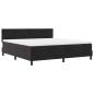 Preview: Boxspringbett mit Kopfteil Schwarz 180 x 200 cm Samt