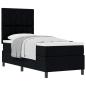 Preview: Boxspringbett mit Kopfteil Schwarz 80 x 200 cm Stoff