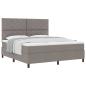 Preview: Boxspringbett mit Kopfteil Taupe 180 x 200 cm Stoff