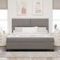 Preview: Boxspringbett mit Kopfteil Taupe 180 x 200 cm Stoff